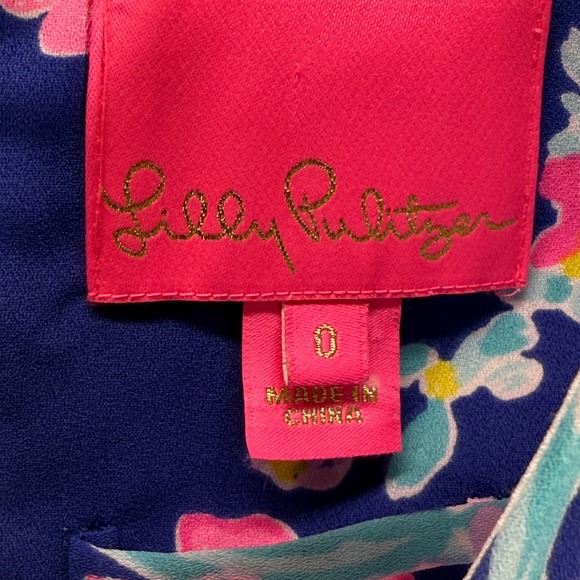 Lilly Pulitzer Rosie Stretch Floral Long Sleeve Ruffle‎ Mini Dress Party Size 0 - Picture 7 of 13